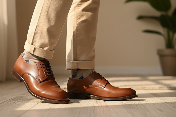 brown shoes