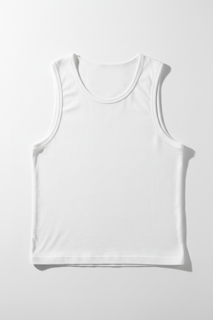 Mens white vest