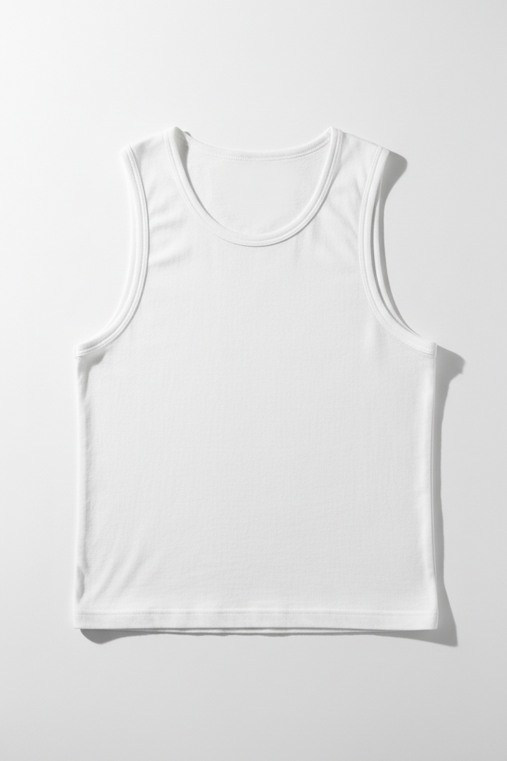 Mens white vest